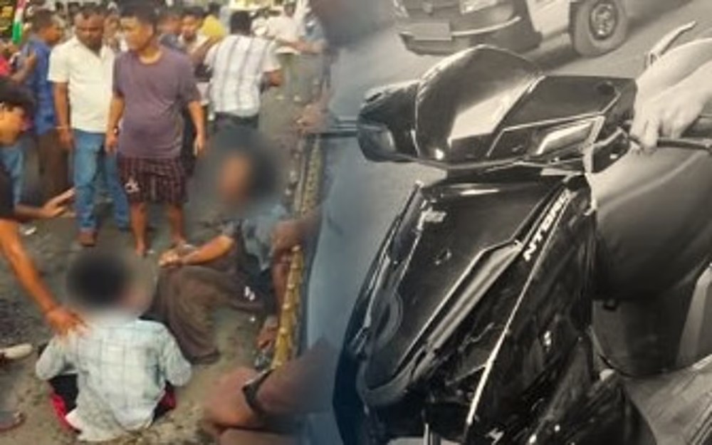 শিলপুখুৰীত বাইকৰ খুন্দাত ৪ জন আহত
